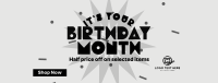 Birthday Month Promo Facebook Cover Image Preview