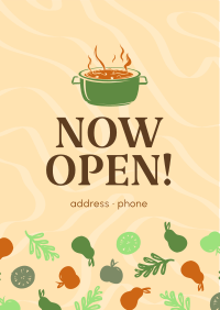 Now Open Vegan Restaurant Flyer Design