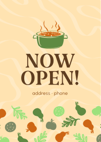 Now Open Vegan Restaurant Flyer