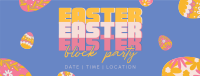 Easter Party Eggs Facebook Cover