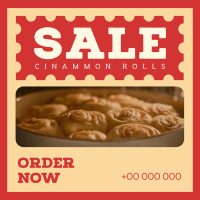 Cinnamon Rolls Sale Instagram Post