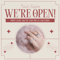 Modern Nostalgia Nail Services Instagram Post Design