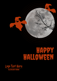 Happy Halloween Ghost Night Poster