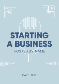 Simple Business Podcast Flyer Design