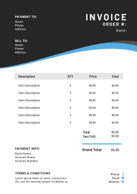 Over the Horizon Invoice