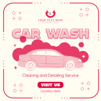 Car Cleaning and Detailing Linkedin Post Design