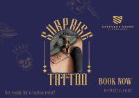 Tattoo Shop Promo Postcard Image Preview