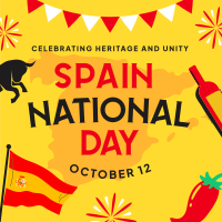 Celebrating Spanish Heritage and Unity Linkedin Post Design