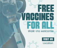 Free Vaccination For All Facebook Post Design