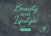 Beauty and Lifestyle Podcast Postcard