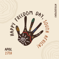 Freedom Day Hand Linkedin Post