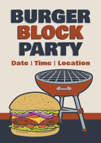 Burger Block Party Poster