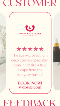 Spa Customer Feedback Facebook Story