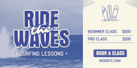 Ride the Waves Surf Class Twitter Post