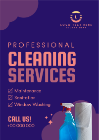 Professional Cleaning Services Poster