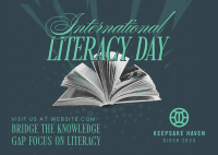 International Literacy Day Greeting Postcard Image Preview