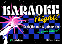 Pop Karaoke Night Postcard