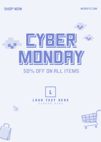 Pixel Cyber Monday Poster