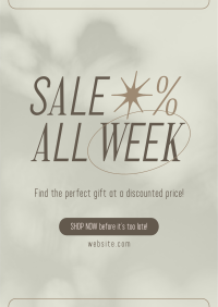 Minimalist Week Sale Poster