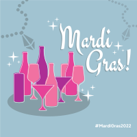 Starry Mardi Gras Linkedin Post Design