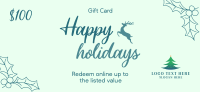 Festive Holiday Party Gift Certificate