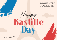 French National Day Postcard