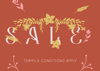 Generic Floral Sale Postcard