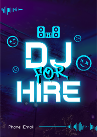 Hiring Party DJ Poster Design