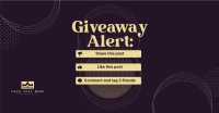 Giveaway Alert Instructions Facebook Ad