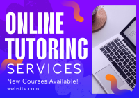 Online Tutor Services Postcard