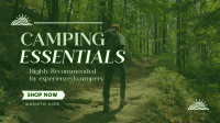 Mountain Hiking Camping Essentials Animation