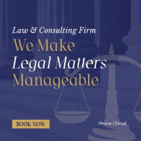 Making Legal Matters Manageable Instagram Post