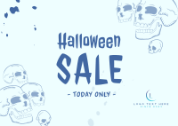 Halloween Skulls Sale Postcard