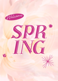 Floral Welcome Spring Poster