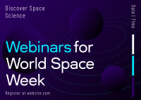 Space Week Webinar Postcard Design