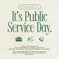 Minimalist Public Service Day Instagram Post