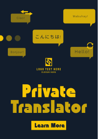 Modern Minimal Translation Service Flyer