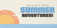 Minimalist Summer Adventure Twitter Post
