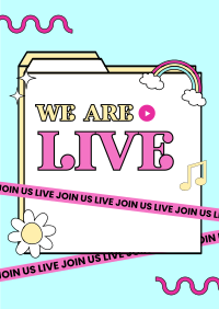 Cute Livestream Poster Design