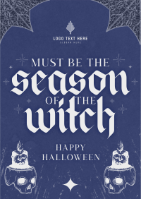 Rustic Halloween Greeting Poster