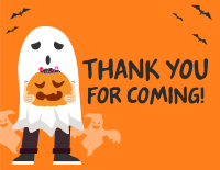 Trick or Treat Ghost Thank You Card