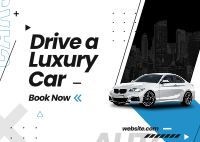 Luxury Car Rental Postcard