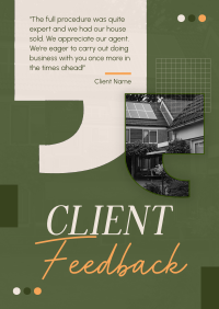 Elegant Real Estate Feedback Poster