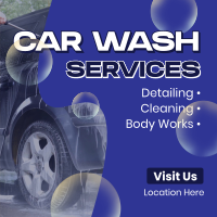 Carwash Auto Detailing Linkedin Post Design