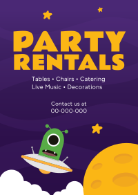 Party Rentals For Kids Flyer