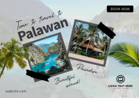 Palawan Paradise Travel Postcard Design