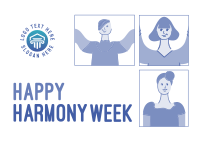 Harmony Diverse People Postcard