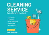 Cleaning Tools Postcard Design