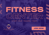 Fitness Training Center Postcard