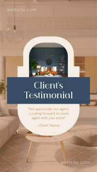 Clean Real Estate Testimonial Facebook Story